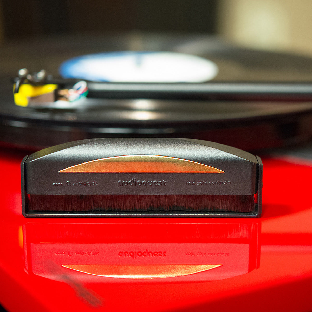 World Wide Stereo Record Care Kit with 12" 1979 Special Edition Cork Slipmat and Anti-Static Record Brush