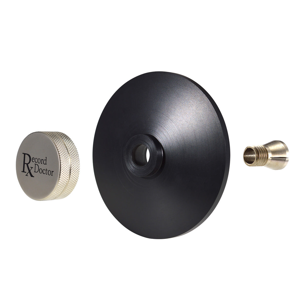 Record Doctor VI Record Cleaning Machine with RxLP Cleaning Solution - 20th Anniversary Edition (Gloss Black), Low Profile Record Clamp, and 12" Cork Turntable Slipmat